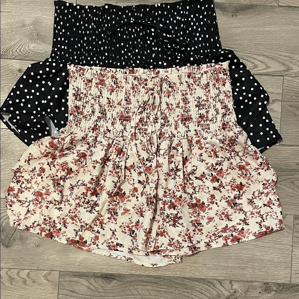 Floral and Polka Dot Skort Set - Picture 1 of 7